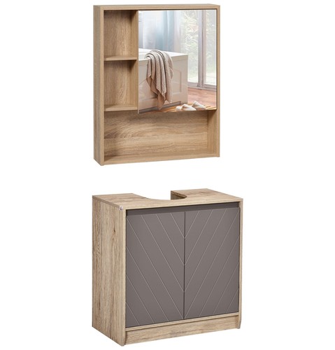Homcom set arredo bagno pz - arredo, 2